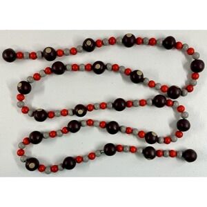 *BRAND NEW* Ohio State Buckeyes 6' Christmas Tree Garland String Wood Beads